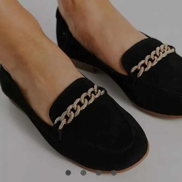 Topshop LEO Trim Loafer in Black US9.5 - Picture 1 of 7